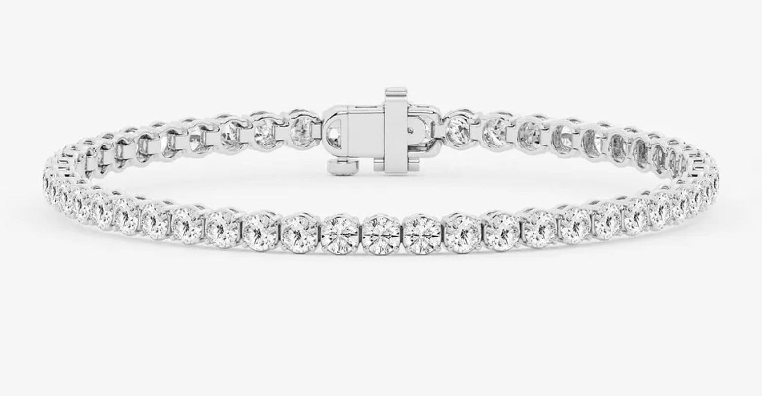 Petite Tennis Bracelet in White Gold
